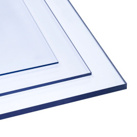 Solid Polycarbonate sheet сlear 2x1000x1000mm small size