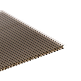 Multiwall Polycarbonate sheet 6mm 2H bronze (0.85) full size 2100x6000mm